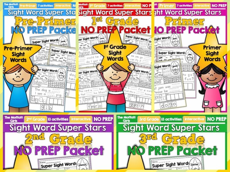 《Sight Words Super Stars》全5册高频词练习册电子版，百度网盘下载！-磨耳朵英语
