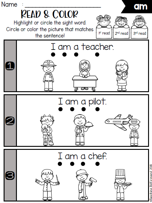 Sight Word Fluency Read and Color 图片12 Sight Word Fluency Read and Color 图片11
