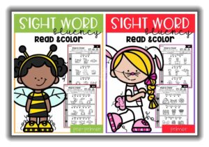 《Sight Word Fluency Read and Color》高频词阅读理解涂色练习册全三册高清PDF，百度网盘下载！-磨耳朵英语