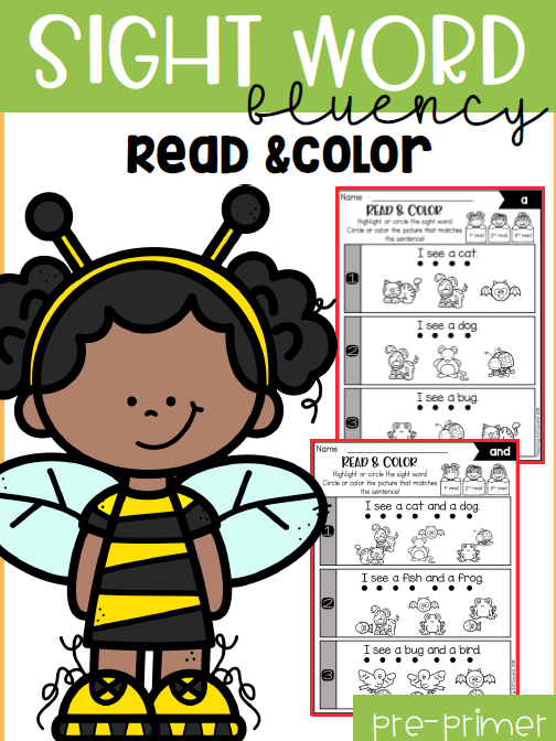 Sight Word Fluency Read and Color 图片6 Sight Word Fluency Read and Color 图片5