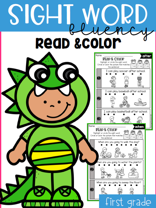 Sight Word Fluency Read and Color 图片8 Sight Word Fluency Read and Color 图片7